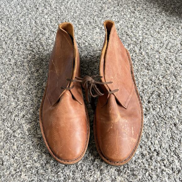 Rhodes Chukka Desert Brown Leather Crepe Sole Boots Mens Size 11 New READ - Picture 1 of 6